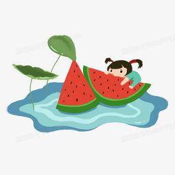 吃瓜动画照片图片大全